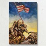 Iwo Jima - Marines Raising U.S. Flag WWII Poster Art - Image 7