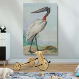 Jabiru - Tropical Bird Illustration (1770) By Aert Schouman canvas wall art - Image 2