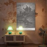 Jacob Prays by River - Gustave Dore for Deliverance from Esau canvas wall art - Image 5