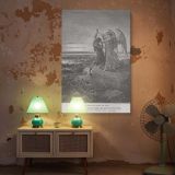 Jacob Wrestles with the Angel - Gustave Dore Black and White Engraving canvas wall art - Image 5
