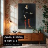 James Hamilton Earl of Arran - 1623 Portrait by Daniel Mytens as Framed Canvas