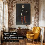 James Hamilton Portrait by Daniel Mytens - Elegant Attire with Red Stockings and Collar canvas wall art - Image 3