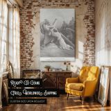 Jesus Falls Carrying the Cross - Biblical Suffering Scene by Gustave Dore canvas wall art - Image 3