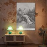 Jesus Falls Carrying the Cross - Biblical Suffering Scene by Gustave Dore canvas wall art - Image 5