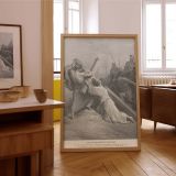Jesus Falls Carrying the Cross - Biblical Suffering Scene by Gustave Dore canvas wall art - Image 7