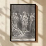 Jesus in the Synagogue - Gospel Teaching Scene by Gustave Dore canvas wall art - Image 2