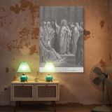 Jesus in the Synagogue - Gospel Teaching Scene by Gustave Dore canvas wall art - Image 5