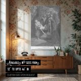 Jesus Is Buried - Tomb Scene with Disciples by Gustave Dore canvas wall art