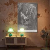 Jesus Is Buried - Tomb Scene with Disciples by Gustave Dore canvas wall art - Image 5