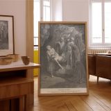 Jesus Is Buried - Tomb Scene with Disciples by Gustave Dore canvas wall art - Image 7