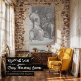 Jesus Is Mocked - Black and White Biblical Illustration by Gustave Dore canvas wall art - Image 3