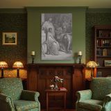 Jesus Is Mocked - Black and White Biblical Illustration by Gustave Dore canvas wall art - Image 4
