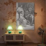 Jesus Is Mocked - Black and White Biblical Illustration by Gustave Dore canvas wall art - Image 5