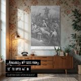 Jesus Is Nailed to the Cross - Crucifixion Scene by Gustave Dore canvas wall art
