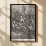 Jesus Is Nailed to the Cross - Crucifixion Scene by Gustave Dore canvas wall art - Image 2