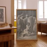 Jesus Is Scourged - Passion Scene Engraving by Gustave Dore canvas wall art - Image 7