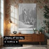Jesus Presented to the People - Passion of Christ Engraving by Gustave Dore canvas wall art