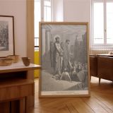 Jesus Presented to the People - Passion of Christ Engraving by Gustave Dore canvas wall art - Image 7