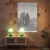 Jesus Walks to Emmaus - Post-Resurrection Scene by Gustave Dore canvas wall art - Image 5