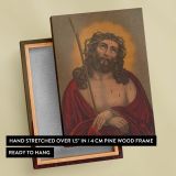 Jesus with Crown of Thorns - Sacred Heart Christian Portrait canvas wall art - Image 6