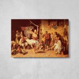 Joanovitch Paul the Sword Dance - single-panel canvas displayed above a console table