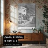 Job in Suffering - Gustave Dore Stormy Sky and Mourning Pose canvas wall art
