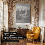 Job with His Friends - Gustave Dore Seated Figures in Silence canvas wall art - Image 3