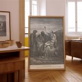 Job with His Friends - Gustave Dore Seated Figures in Silence canvas wall art - Image 7