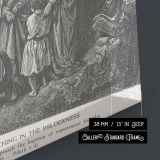 John the Baptist Preaches - Wilderness Scene Engraving by Dore canvas wall art - Image 8
