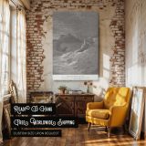 Jonah and the Great Fish - Gustave Dore Ocean Storm and Prophetic Scene canvas wall art - Image 3