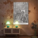 Jonah Preaching in Nineveh - Gustave Dore Biblical City Scene in Engraved Detail canvas wall art - Image 5