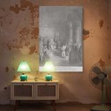 Joseph Interprets Pharaoh's Dream - Gustave Dore Courtroom Prophecy Scene canvas wall art - Image 5