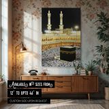 Kaaba at Masjid al-Haram - Sacred Mecca Scene Islamic Photo Art canvas wall art