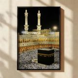 Kaaba at Masjid al-Haram - Sacred Mecca Scene Islamic Photo Art canvas wall art - Image 2