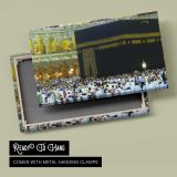 Kaaba Close View with Pilgrims - canvas rear frame and hanging hardware