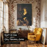 Katherine Rosen by George Bellows - Velvet Dress with Lace and Soft Light canvas wall art - Image 3
