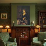 Katherine Rosen by George Bellows - Velvet Dress with Lace and Soft Light canvas wall art - Image 4