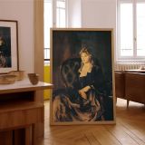 Katherine Rosen by George Bellows - Velvet Dress with Lace and Soft Light canvas wall art - Image 7