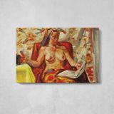 Kimberly Morning 01 by Aaron Coberly - single-panel canvas displayed above a console table