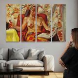 Kimberly Morning 01 by Aaron Coberly - multi-panel canvas displayed above a sofa