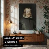 King Felipe IV - Velazquez Royal Profile in Ceremonial Armor canvas wall art