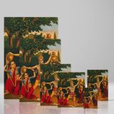 Krishna Spilling Milk - Playful Divine Scene in Indian Mythology canvas wall art - Image 4