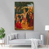 Krishna Spilling Milk - Playful Divine Scene in Indian Mythology canvas wall art - Image 5