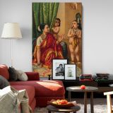 Krishna's Mouth - Yashoda Sees Universe Inside By Raja Ravi Varma canvas wall art