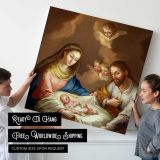 La Natividad (1799), vintage illustration by Jose Campeche y Jordan — room mockup view 4