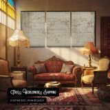 La Perouse Voyages World Map - Antique Engraving — multi-panel canvas in a warmly lit lounge