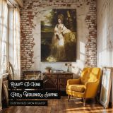 Lady Bampfylde by Joshua Reynolds - Cream Dress in Woodland Setting canvas wall art - Image 3