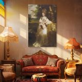Lady Bampfylde - Georgian Noblewoman by Joshua Reynolds canvas wall art - Image 4