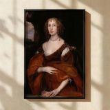 Lady Killigrew Portrait by Van Dyck - Soft Flesh Tones and Earthy Draped Dress canvas wall art - Image 2