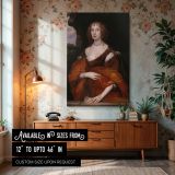 Lady Mary Killigrew - Noble Baroque Portrait by Anthony Van Dyck canvas wall art